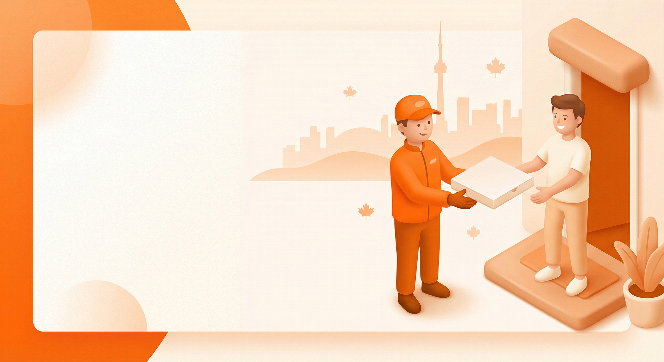 Local food delivery illustration